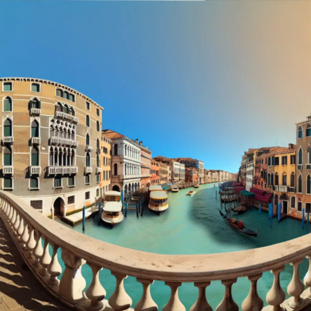 Rialto – widok ogólny na kanały i mosty w Wenecji