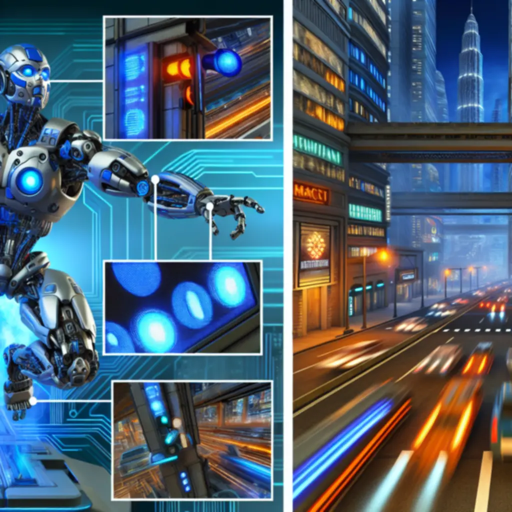 Robot z trybu Push na miejskiej mapie Overwatch 2